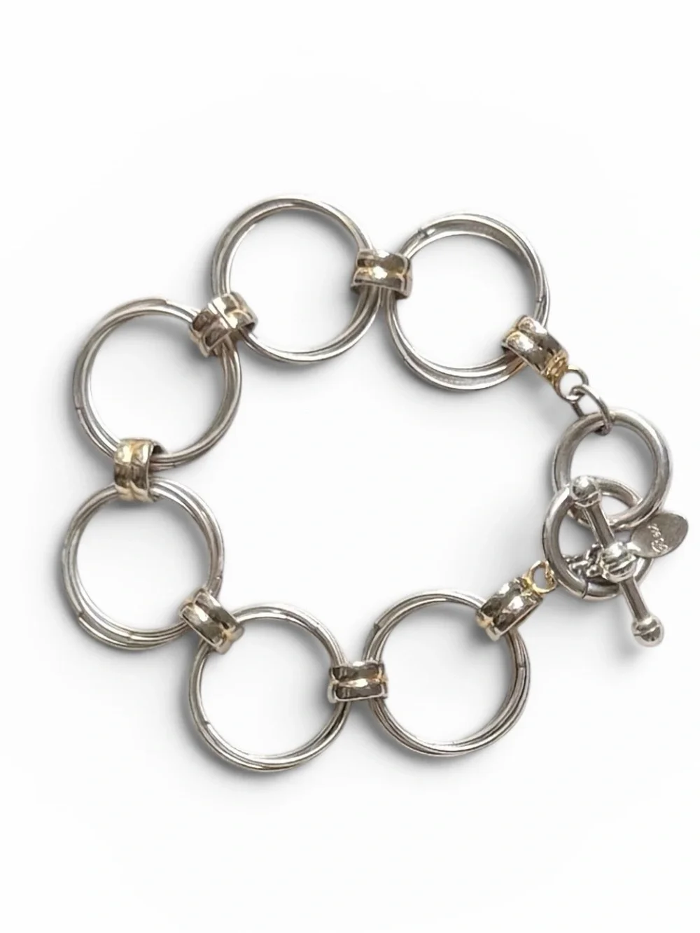 Best Silver and Gold Multi Circle Link Bracelet